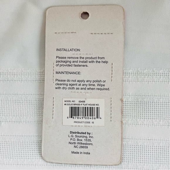 $5 ADD‎ ON with $15+ Bundle Solid Brass 4-Inch Nail-On Traditional # 6 NEW - Picture 2 of 3